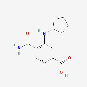 4-(Aminocarbonyl)-3-(cyclopentylamino) benzoic acid
