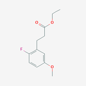molecular formula C12H15FO3 B8486524 Ethyl 3-(2'-fluoro-5'-methoxyphenyl)propionate 