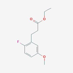 molecular formula C12H15FO3 B8486524 Ethyl 3-(2-fluoro-5-methoxyphenyl)propanoate 