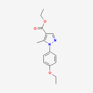 molecular formula C15H18N2O3 B8486571 1-(4-ethoxyphenyl)-5-methyl-1H-pyrazole-4-carboxylic acid ethyl ester 