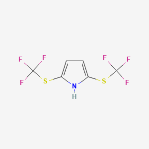 2,5-Bis[(trifluoromethyl)sulfanyl]-1H-pyrrole