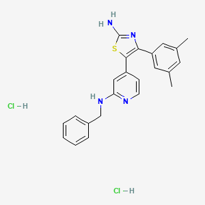 n-[4-[2-Amino-4-(3,5-dimethylphenyl)-1,3-thiazol-5-yl]-2-pyridyl]benzylamine dihydrochloride