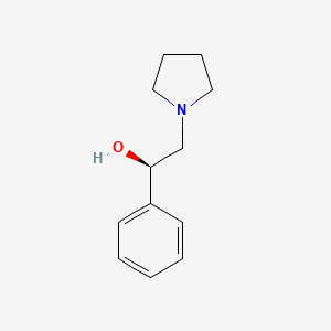 molecular formula C12H17NO B8486671 (R)-1-Phenyl-2-(1-pyrrolidinyl)-ethanol 