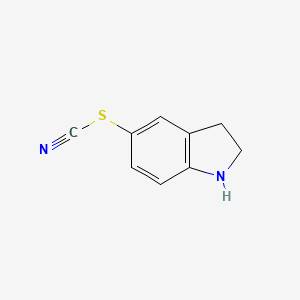 molecular formula C9H8N2S B8486764 Indolin-5-yl thiocyanate 