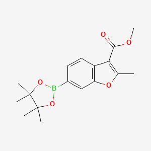 2-Methyl-6-(4,4,5,5-tetramethyl-[1,3,2]dioxaborolan-2-yl)-benzofuran-3-carboxylic acid methyl ester