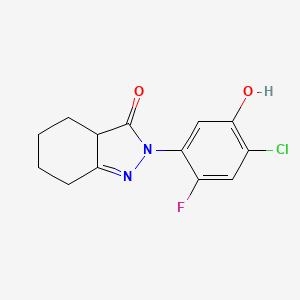 2-(4-Chloro-2-fluoro-5-hydroxyphenyl)-2,3a,4,5,6,7-hexahydroindazol-3-one