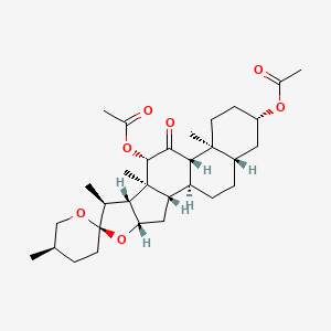 (3beta,5alpha,12beta,25R)-3,12-di(acetoxy)-spirostan-11-one