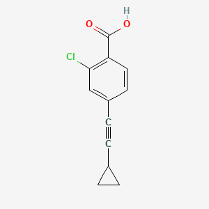 2-Chloro-4-(2-cyclopropylethynyl)benzoic acid