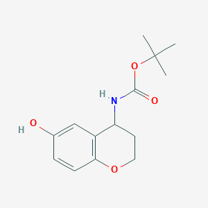 tert-butyl N-(6-hydroxy-3,4-dihydro-2H-1-benzopyran-4-yl)carbamate