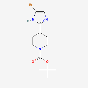 molecular formula C13H20BrN3O2 B8486891 tert-butyl 4-(4-bromo-1H-imidazol-2-yl)piperidine-1-carboxylate 