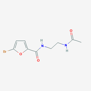 molecular formula C9H11BrN2O3 B8486943 N-{2-[(5-bromofuran-2-yl)formamido]ethyl}acetamide 