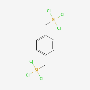 molecular formula C8H8Cl6Si2 B8486985 1,4-Bis(trichlorosilylmethyl)benzene CAS No. 63387-57-5