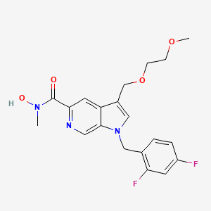 1h-Pyrrolo[2,3-c]pyridine-5-carboxamide,1-[(2,4-difluorophenyl)methyl]-n-hydroxy-3-[(2-methoxyethoxy)methyl]-n-methyl-