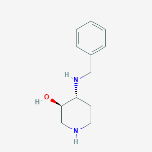 molecular formula C12H18N2O B8487157 rac-(3R,4R)-4-(benzylamino)piperidin-3-ol 