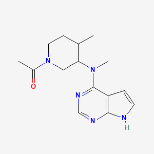 molecular formula C15H21N5O B8487177 1-((3R,4R)-4-methyl-3-(methyl(7H-pyrrolo[2,3-d]pyrimidin-4-yl)amino)piperidin-1-yl)ethanone 