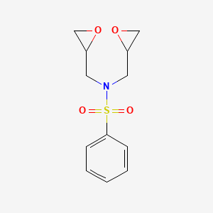 molecular formula C12H15NO4S B8487178 N,N-bis(2-oxiranylmethyl)benzenesulfonamide CAS No. 30569-34-7