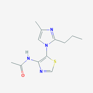 molecular formula C12H16N4OS B8487342 N-(5-(4-methyl-2-propyl-1H-imidazol-1-yl)thiazol-4-yl)acetamide 