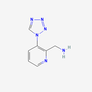 molecular formula C7H8N6 B8487664 3-(Tetrazol-1-yl)-2-aminomethylpyridine 