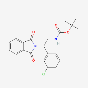 molecular formula C21H21ClN2O4 B8487757 tert-butyl N-[2-(3-chlorophenyl)-2-(1,3-dioxoisoindol-2-yl)ethyl]carbamate 