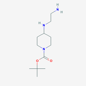 molecular formula C12H25N3O2 B8487771 tert-Butyl 4-(2-azanylethylamino)piperidine-1-carboxylate 