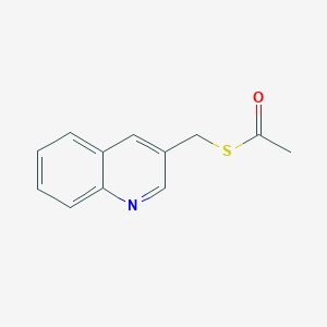 molecular formula C12H11NOS B8487810 Thioacetic acid squinolin-3-ylmethyl ester 