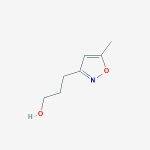 molecular formula C7H11NO2 B8487825 5-Methyl-3-(3-hydroxypropyl)isoxazole 