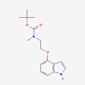 molecular formula C16H22N2O3 B8487834 tert-butyl N-[2-(1H-indol-4-yloxy)ethyl]-N-methylcarbamate 