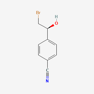 molecular formula C9H8BrNO B8487909 4-[(S)-1-Hydroxy-2-bromoethyl]benzonitrile 
