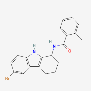 molecular formula C20H19BrN2O B8488134 N-(6-bromo-2,3,4,9-tetrahydro-1H-carbazol-1-yl)-2-methylbenzamide CAS No. 827590-71-6
