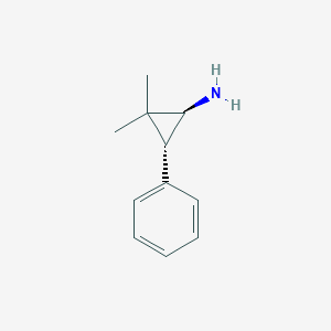 molecular formula C11H15N B8488351 trans-2,2-Dimethyl-3-phenyl-cyclopropylamine 