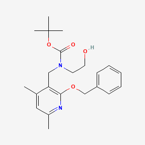 molecular formula C22H30N2O4 B8488419 tert-butyl N-[(4,6-dimethyl-2-phenylmethoxypyridin-3-yl)methyl]-N-(2-hydroxyethyl)carbamate 