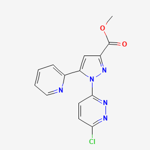 methyl 1-(6-chloro-3-pyridazinyl)-5-(2-pyridyl)-1H-pyrazole-3-carboxylate