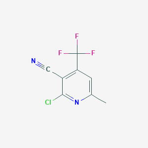 molecular formula C8H4ClF3N2 B084886 2-Chloro-6-methyl-4-(trifluoromethyl)nicotinonitrile CAS No. 13600-48-1