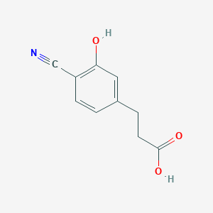 molecular formula C10H9NO3 B8488868 3-(4-Cyano-3-hydroxy-phenyl)-propionic acid 