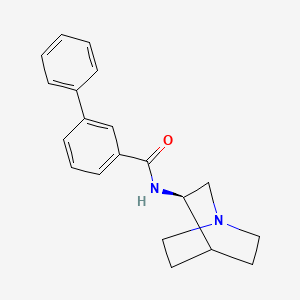 molecular formula C20H22N2O B8488886 N-[(3R)-1-Azabicyclo[2.2.2]octan-3-yl][1,1'-biphenyl]-3-carboxamide CAS No. 355384-80-4