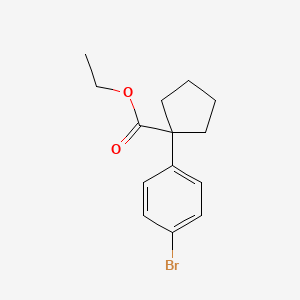 molecular formula C14H17BrO2 B8489024 ethyl 1-(4-bromophenyl)cyclopentane-1-carboxylate CAS No. 1257213-65-2