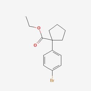B8489024 1-(4-Bromo-phenyl)-cyclopentanecarboxylic acid ethyl ester CAS No. 1257213-65-2