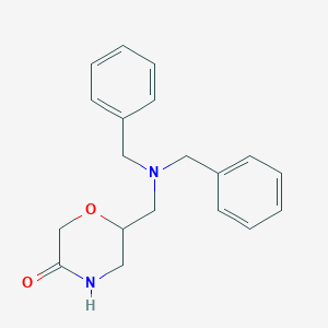 6-((Dibenzylamino)methyl)morpholin-3-one
