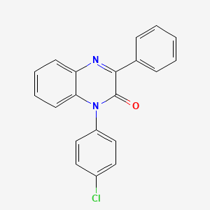 molecular formula C20H13ClN2O B8489087 1-(4-Chlorophenyl)-3-phenylquinoxalin-2(1H)-one CAS No. 74769-98-5
