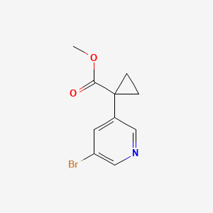 molecular formula C10H10BrNO2 B8489116 Methyl 1-(5-bromopyridin-3-yl)cyclopropanecarboxylate CAS No. 1255871-41-0