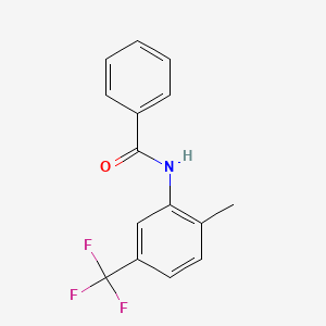 molecular formula C15H12F3NO B8489142 3-Benzoylamino-4-methyl-benzotrifluoride 