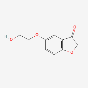 molecular formula C10H10O4 B8489176 5-(2'-Hydroxyethoxy)-benzo[b]furan-3-one 