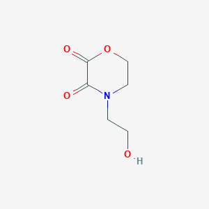 molecular formula C6H9NO4 B8489309 4-(2-Hydroxyethyl)morpholine-2,3-dione CAS No. 68898-62-4