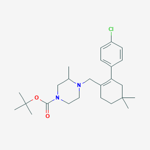 molecular formula C25H37ClN2O2 B8489334 tert-butyl 4-[[2-(4-chlorophenyl)-4,4-dimethylcyclohexen-1-yl]methyl]-3-methylpiperazine-1-carboxylate 