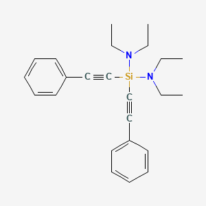 molecular formula C24H30N2Si B8489424 Silanediamine, N,N,N',N'-tetraethyl-1,1-bis(phenylethynyl)- CAS No. 189632-30-2