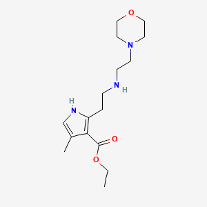 molecular formula C16H27N3O3 B8489460 ethyl 4-methyl-2-[2-(2-morpholin-4-ylethylamino)ethyl]-1H-pyrrole-3-carboxylate 