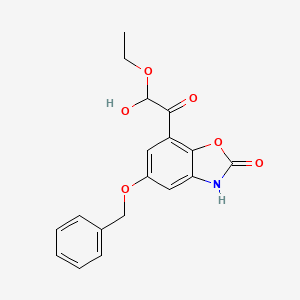 5-(Benzyloxy)-7-[ethoxy(hydroxy)acetyl]-1,3-benzoxazol-2(3H)-one