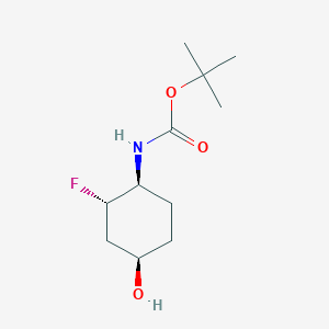 tert-Butyl[(1S*,2S*,4R*)-2-fluoro-4-hydroxycyclohexyl]carbamate