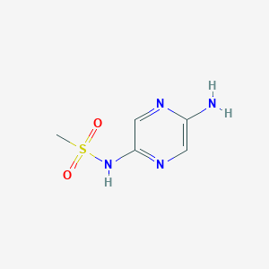 molecular formula C5H8N4O2S B8489602 N-(5-amino-pyrazin-2-yl)-methanesulfonamide 