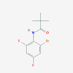 molecular formula C11H12BrF2NO B8489772 N-(2-Bromo-4,6-difluorophenyl)pivalamide CAS No. 114995-48-1